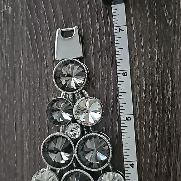 Versona Rivoli Statement Bracelet Chunky Heavy Metal Smoky Rocker Chic Bold - Picture 7 of 7